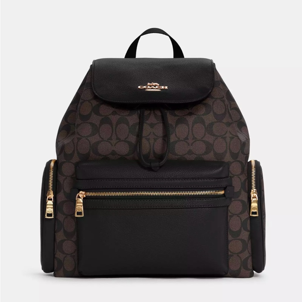 COACH baby diaperbag / backpack in signature canvas- like new!
